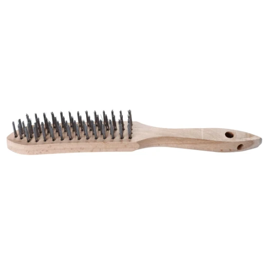 Brosse metallique a main, 4 rangees