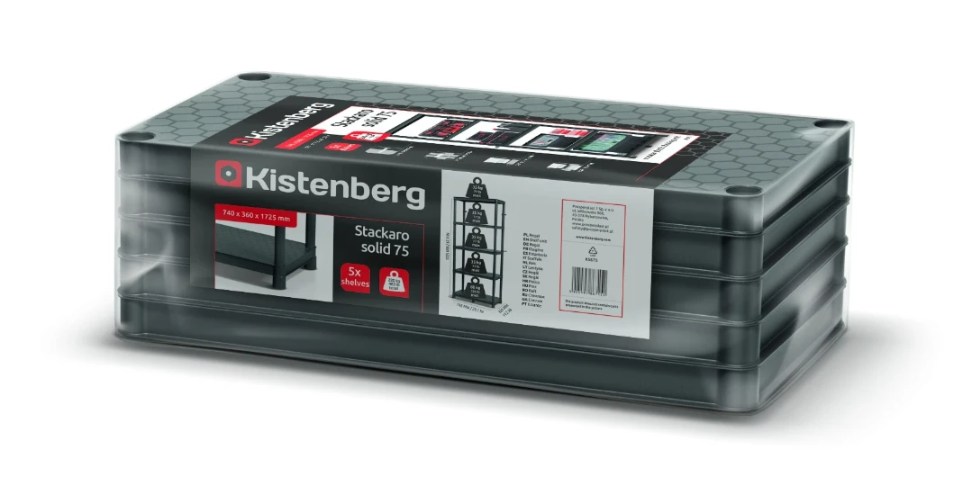 Kistenberg Stellingkast Kunststof - 1725x740x360 mm - 5 planken