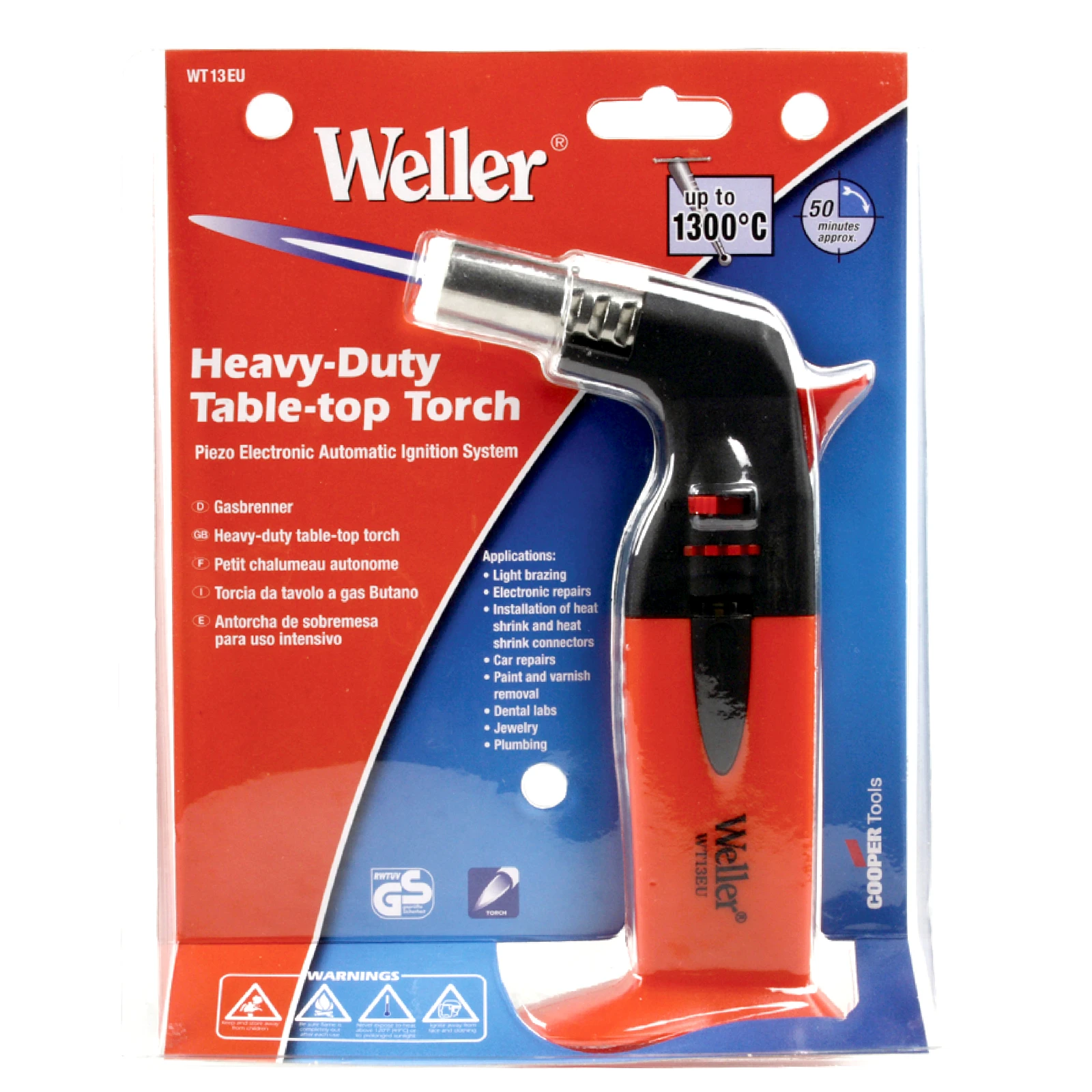 Weller Gasbrander WT13EU met piezo ontsteking