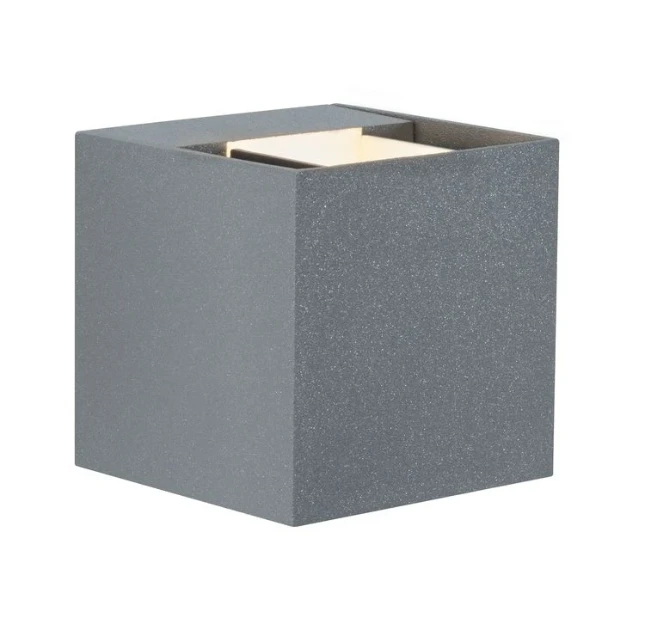 Paulmann Outdoor LED-wandlamp Cybo 80x80mm IP65 3,5W grijs