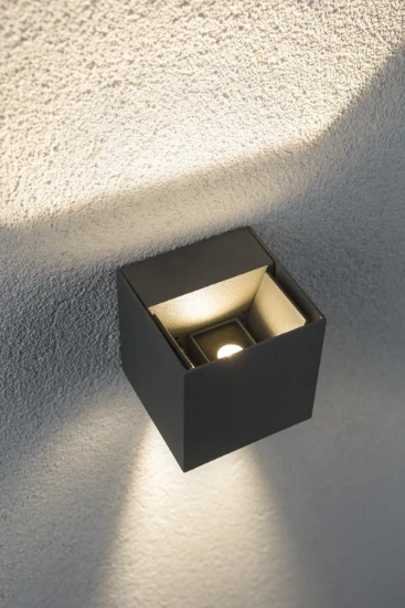 Paulmann Outdoor LED-wandlamp Cybo 80x80mm IP65 3,5W grijs