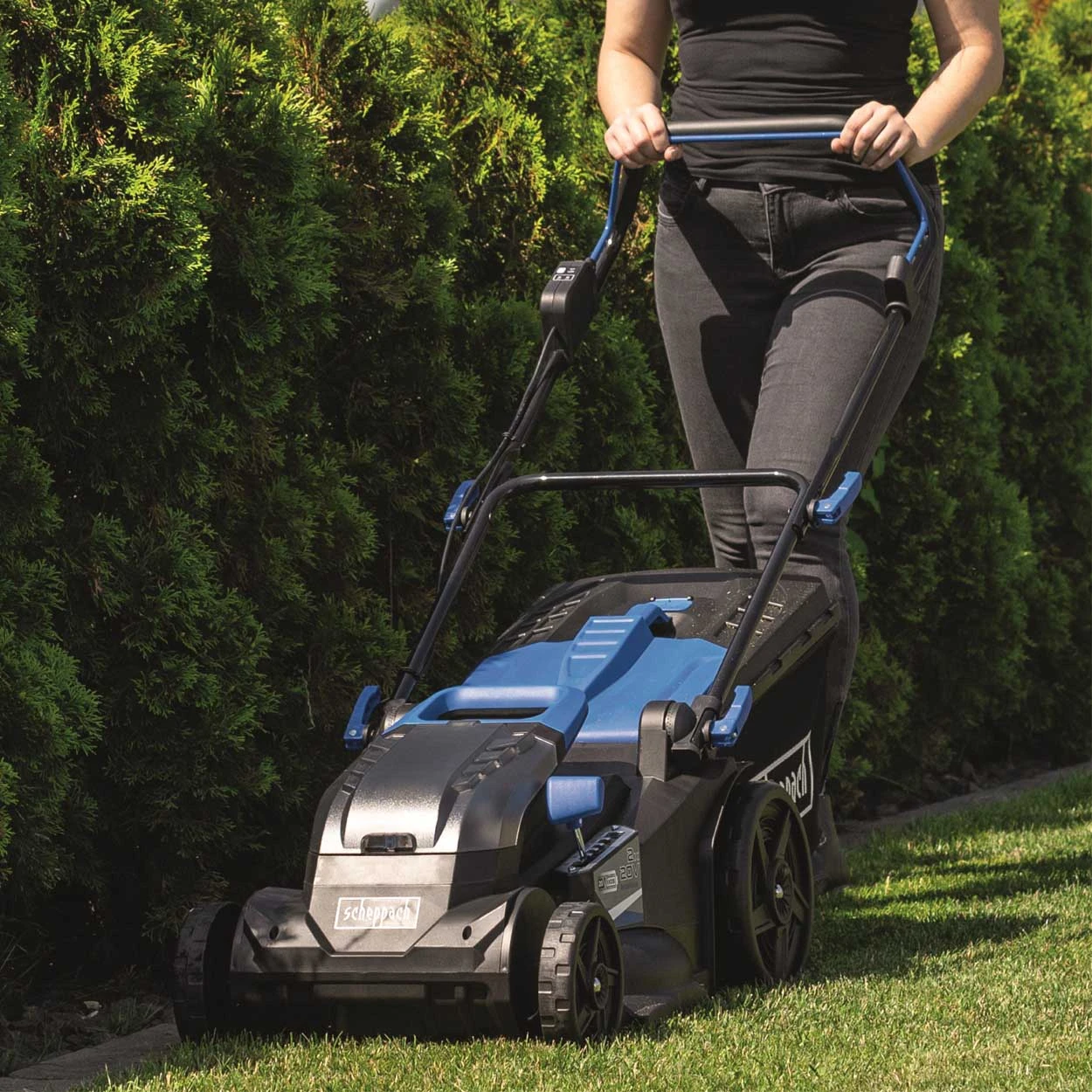 Scheppach Accu Grasmaaier BC-MP430-X - 43cm - incl. accu's en lader