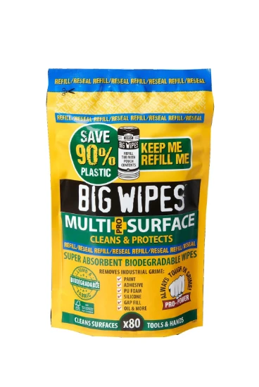 Big Wipes Navulzak Multi-Surface reinigingsdoekjes 100 stuks