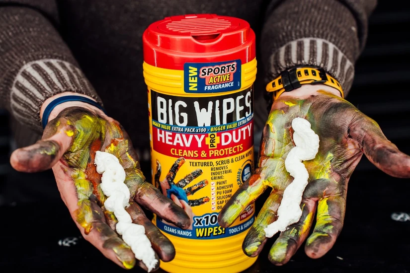 Big Wipes - 
Heavy Duty - Tube met 100 industriële doekjes