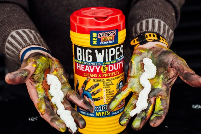 Big Wipes - 
Heavy Duty - Tube met 100 industriële doekjes