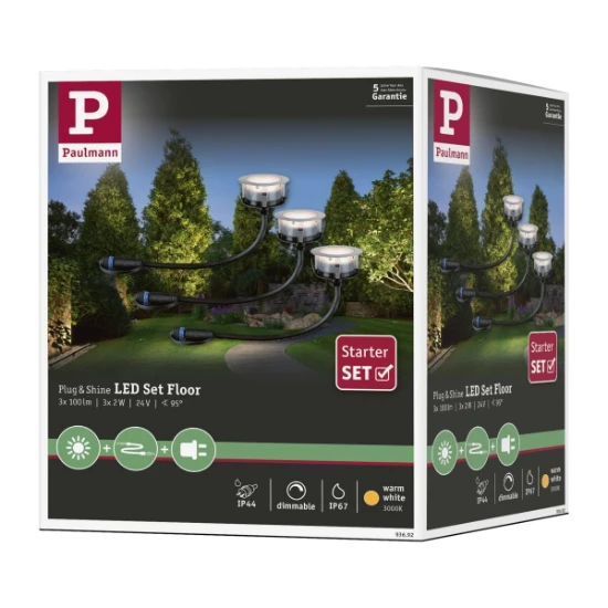 Paulmann Outd P & S Floor IP65 3000K 3x1W 70mm