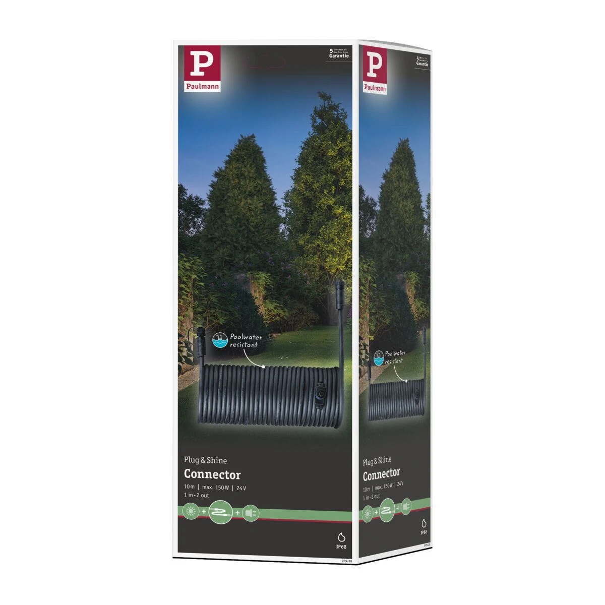 Paulmann Outd kabel - IP68 - 10m - 1 in-2 out - 2x1,5mm2