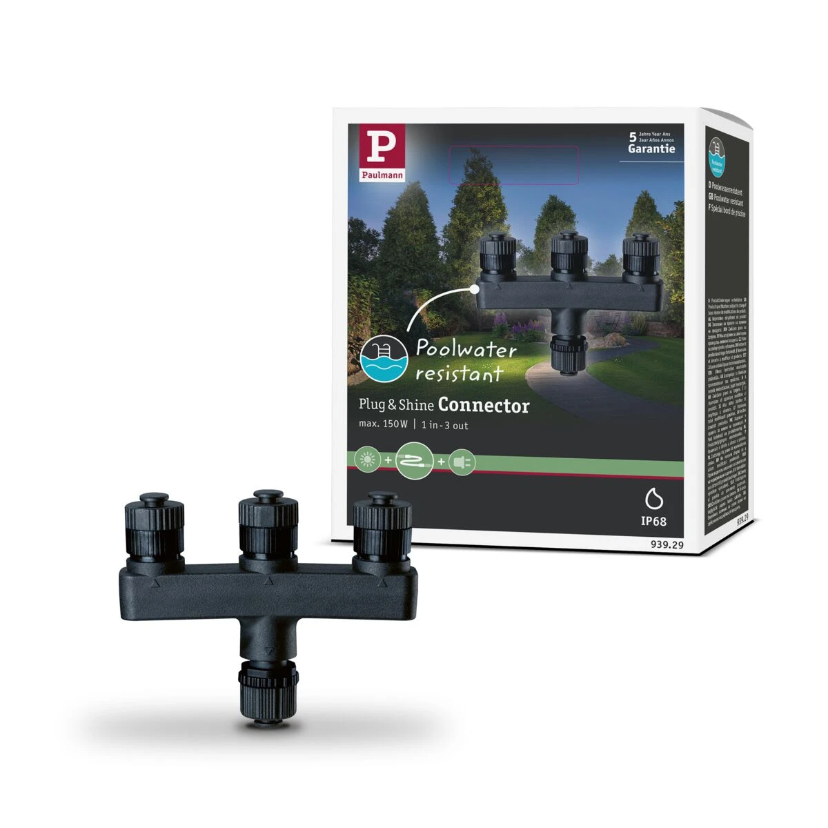 Paulmann Outd P & S verdeler IP68 1 in-3 out