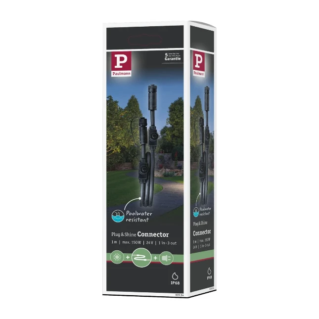 Paulmann Outd kabel - IP68 - 1m - 1 in-3 out - 2x1,5mm2