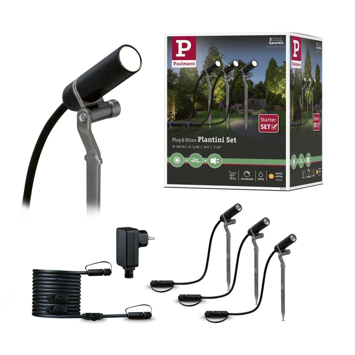 Paulmann Outd P&S Plantini set 3000K 3x2,5W