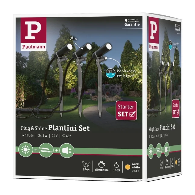 Paulmann Outd P&S Plantini set 3000K 3x2,5W