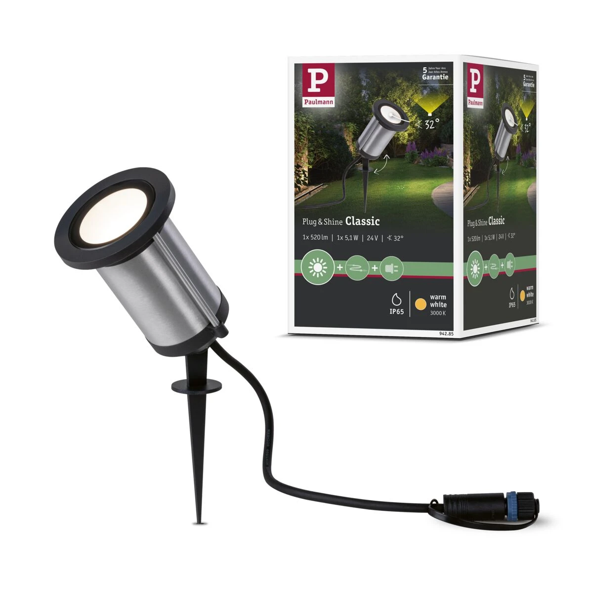 Paulmann Outdoor Plug & Shine spot Classic 3000K 6