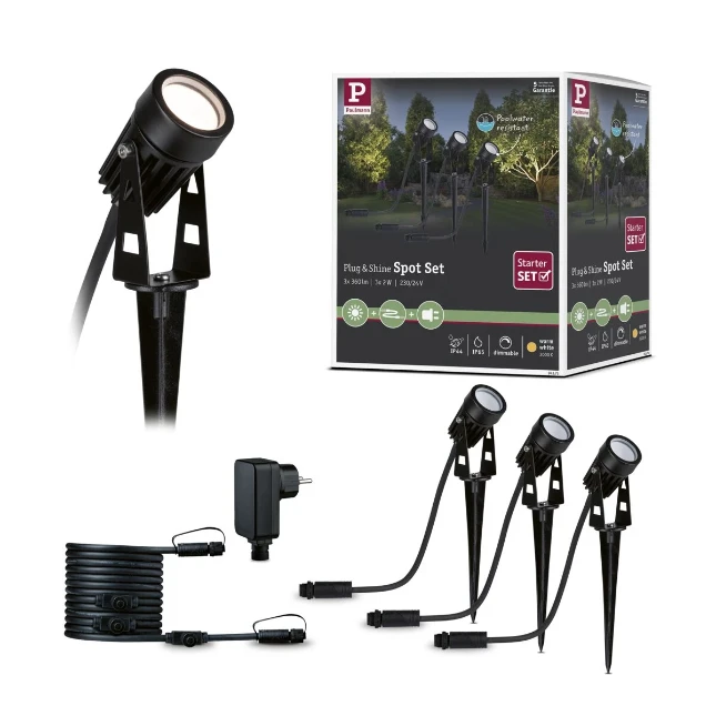 Paulmann Plug & Shine LED tuinspot - Warm Wit  - set