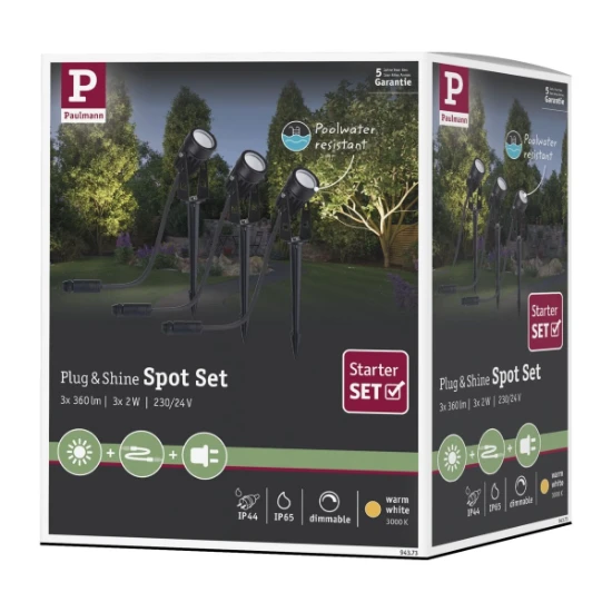 Paulmann Plug & Shine LED tuinspot - Warm Wit  - set