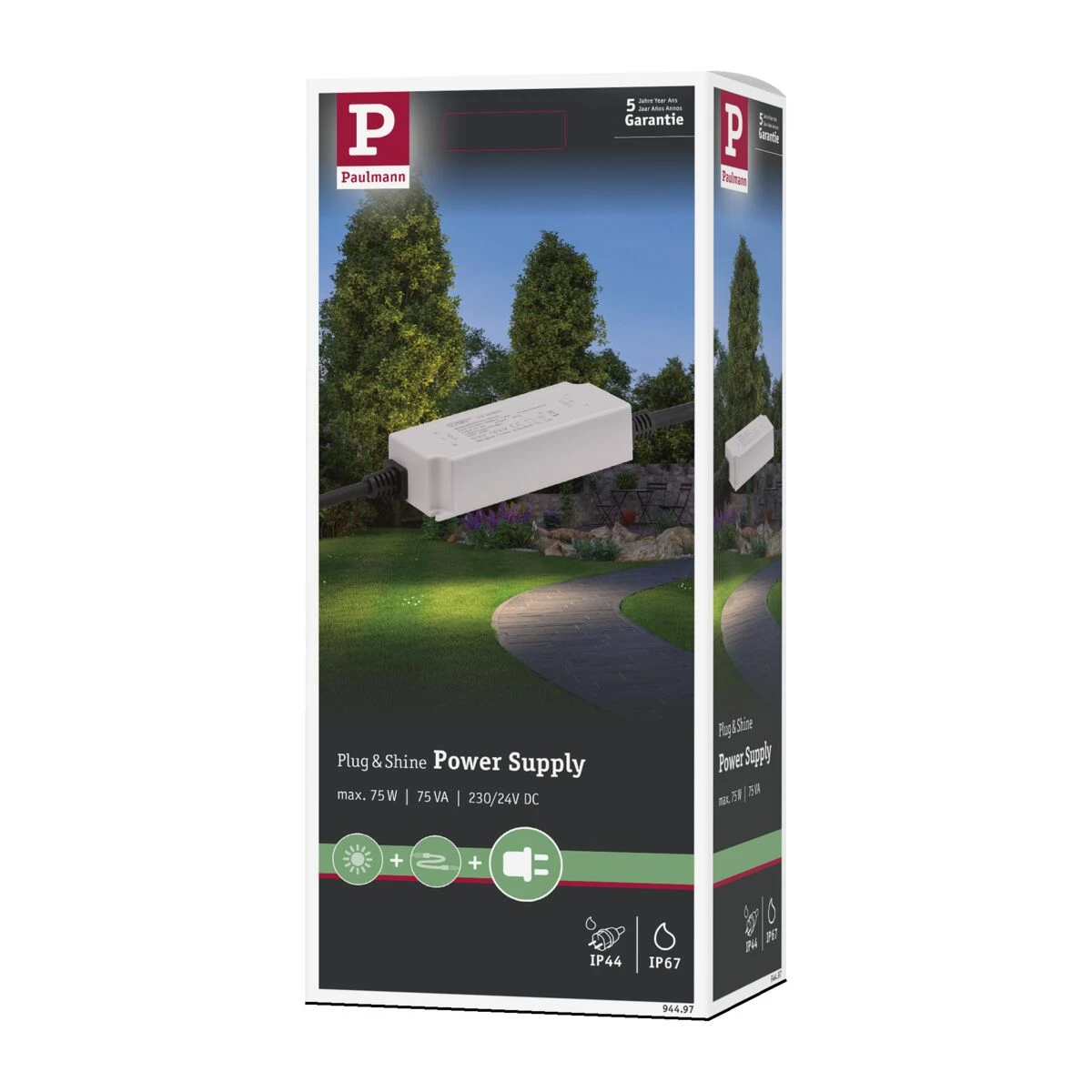 Paulman Plug & Shine Voeding - 230/24 V - 75 VA - Grijs