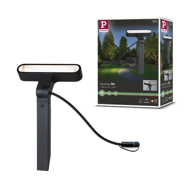 Paulman Plug & Shine LED tuinspot Ito - 3000K - Antraciet