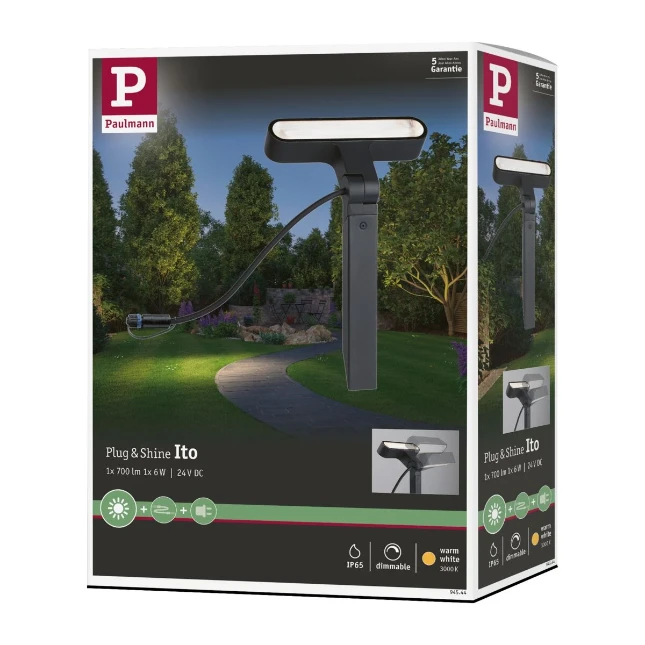 Paulman Plug & Shine LED tuinspot Ito - 3000K - Antraciet