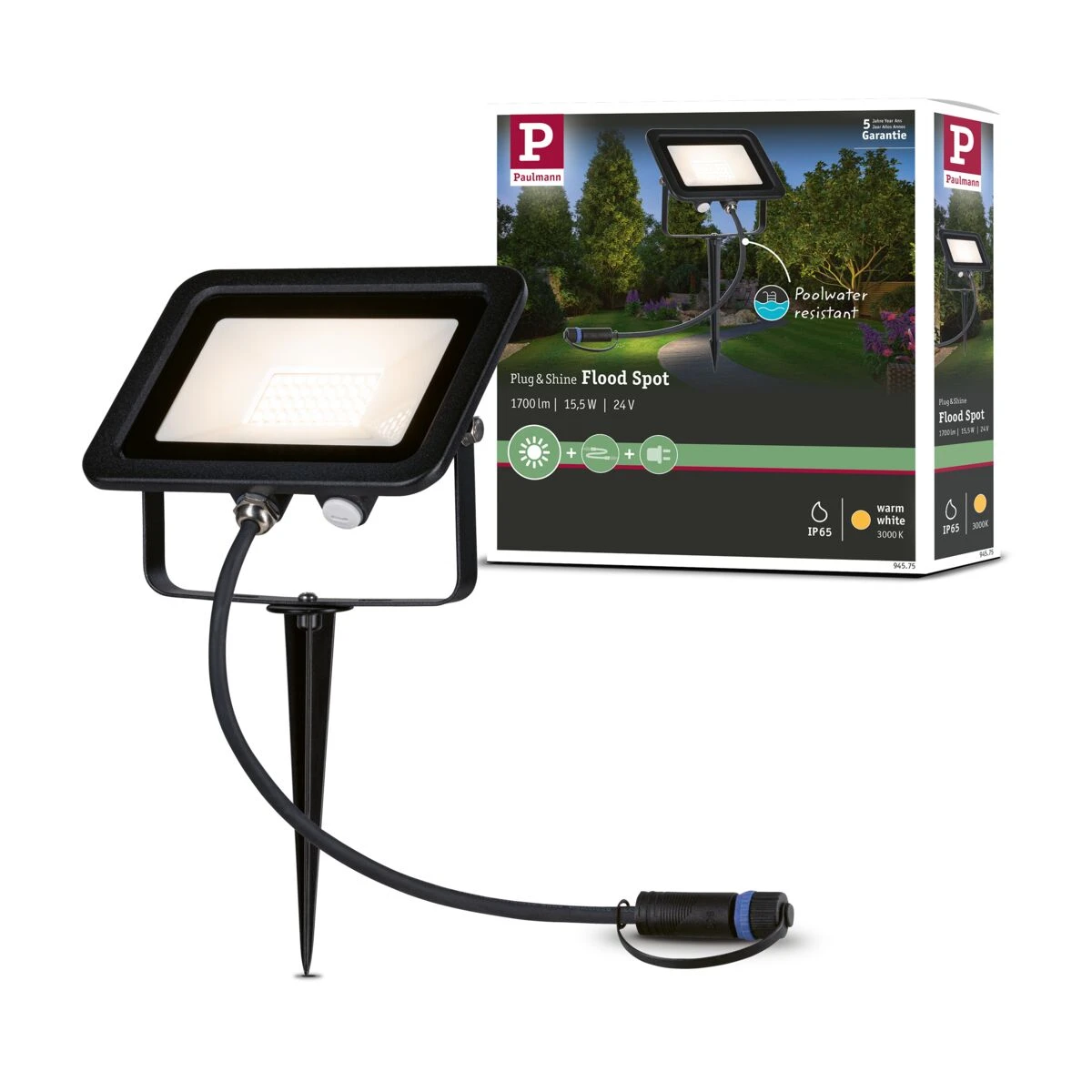 Paulmann Outdoor Plug&Shine Flood Spot 15,5W  - IP65