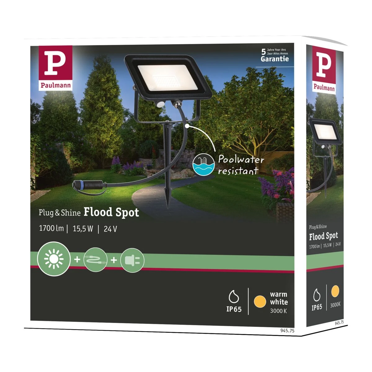 Paulmann Outdoor Plug&Shine Flood Spot 15,5W  - IP65