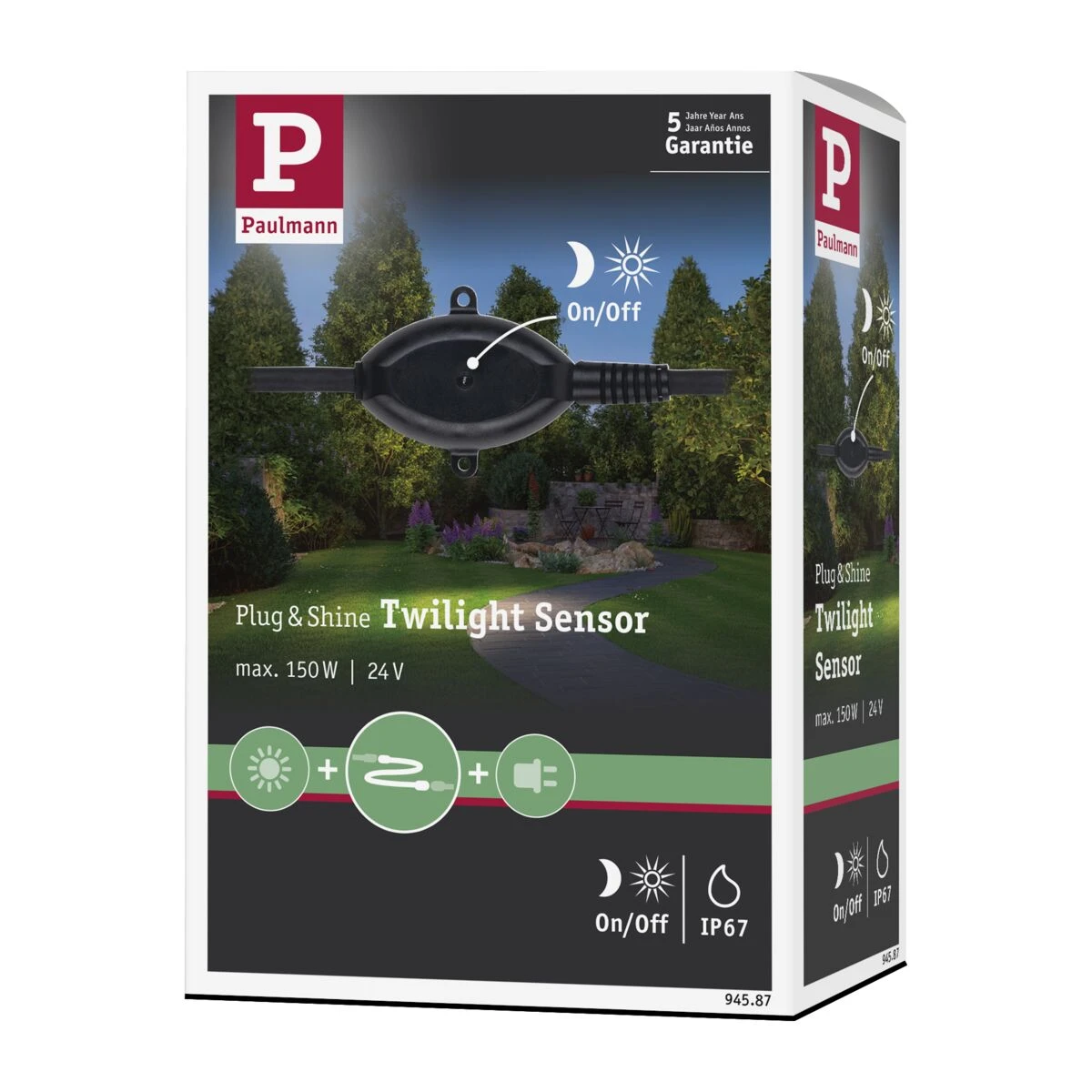 Paulmann Outdoor Plug & Shine twilight sensor - IP67