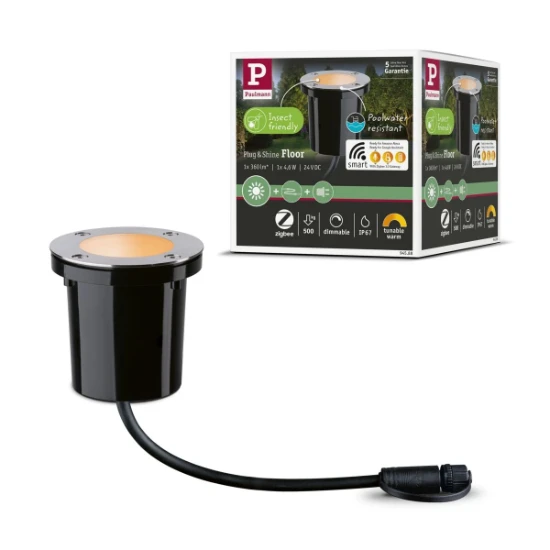 Paulman Plug & Shine Floor Smart Spot - IP67 - Zwart