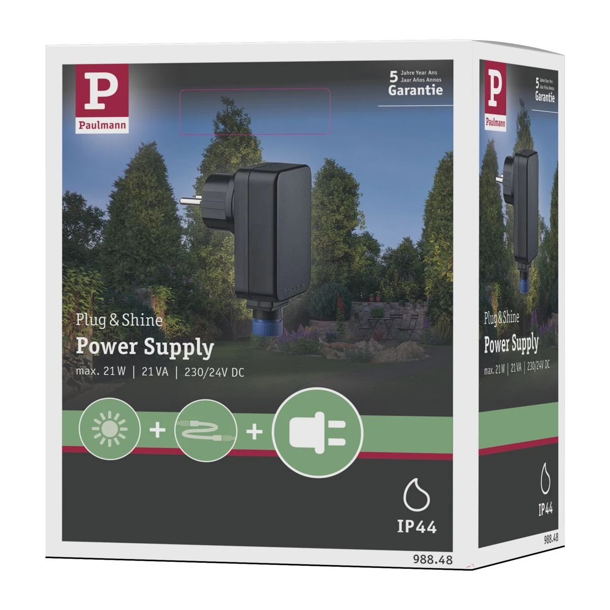 Paulmann Plug & Shine Trafo IP44 IP44 21W 21VA 230/24V