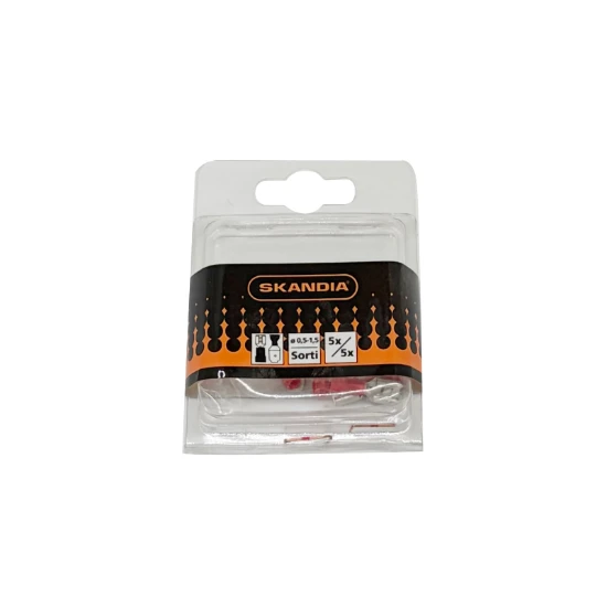 Skandia Vlaksteker rood 0,5-1,5mm² (10 stuks) assortiment