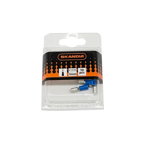 Skandia Rondsteker blauw 1,5-2,5mm² (10 stuks)