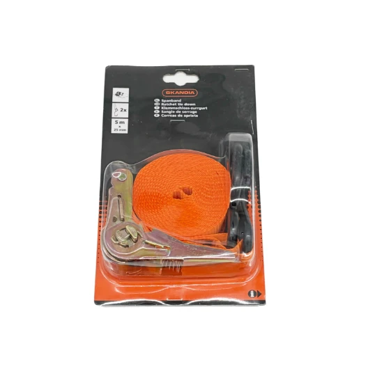 Skandia Spanband met ratel en haken 25 mm - 5 meter