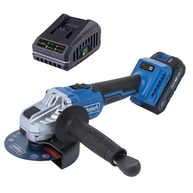 Scheppach Accu Haakse Slijper 20V BC-AG125P-X - Set