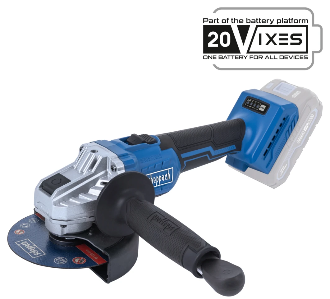 Scheppach Accu Haakse Slijper 20V BC-AG125P-X - Set