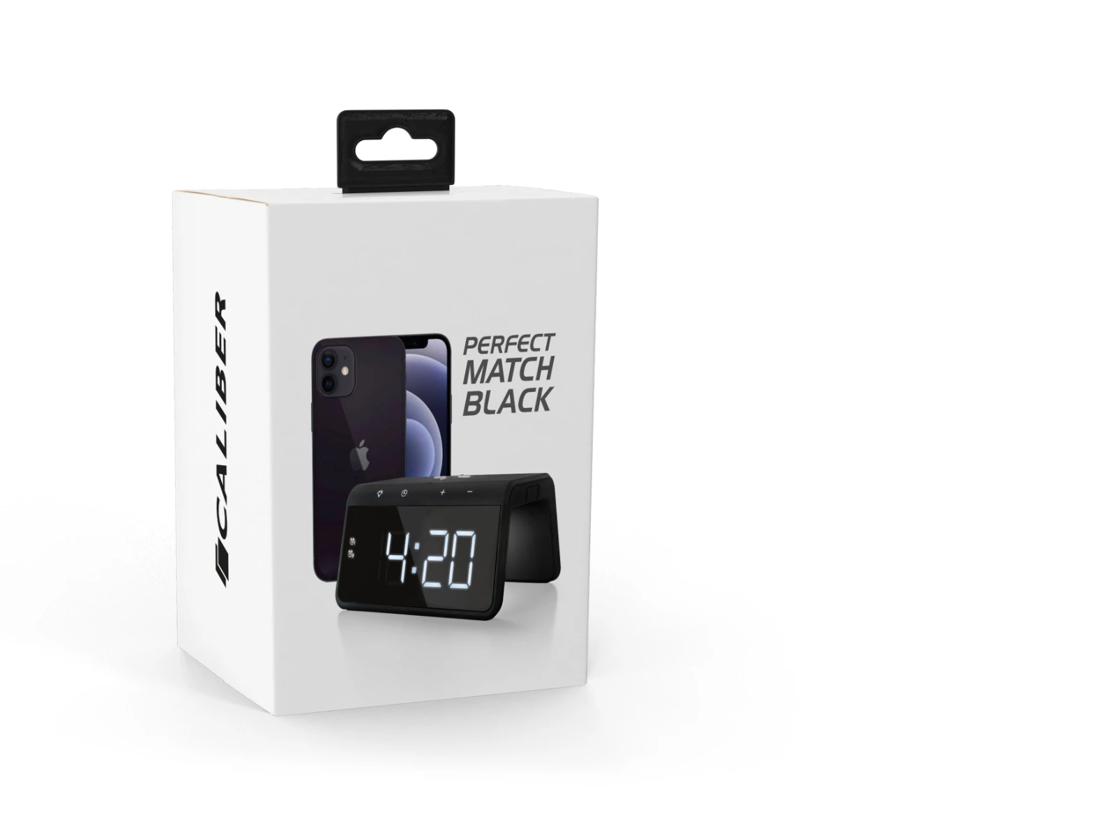Caliber Digitale Wekker + Draadloze Lader - Zwart