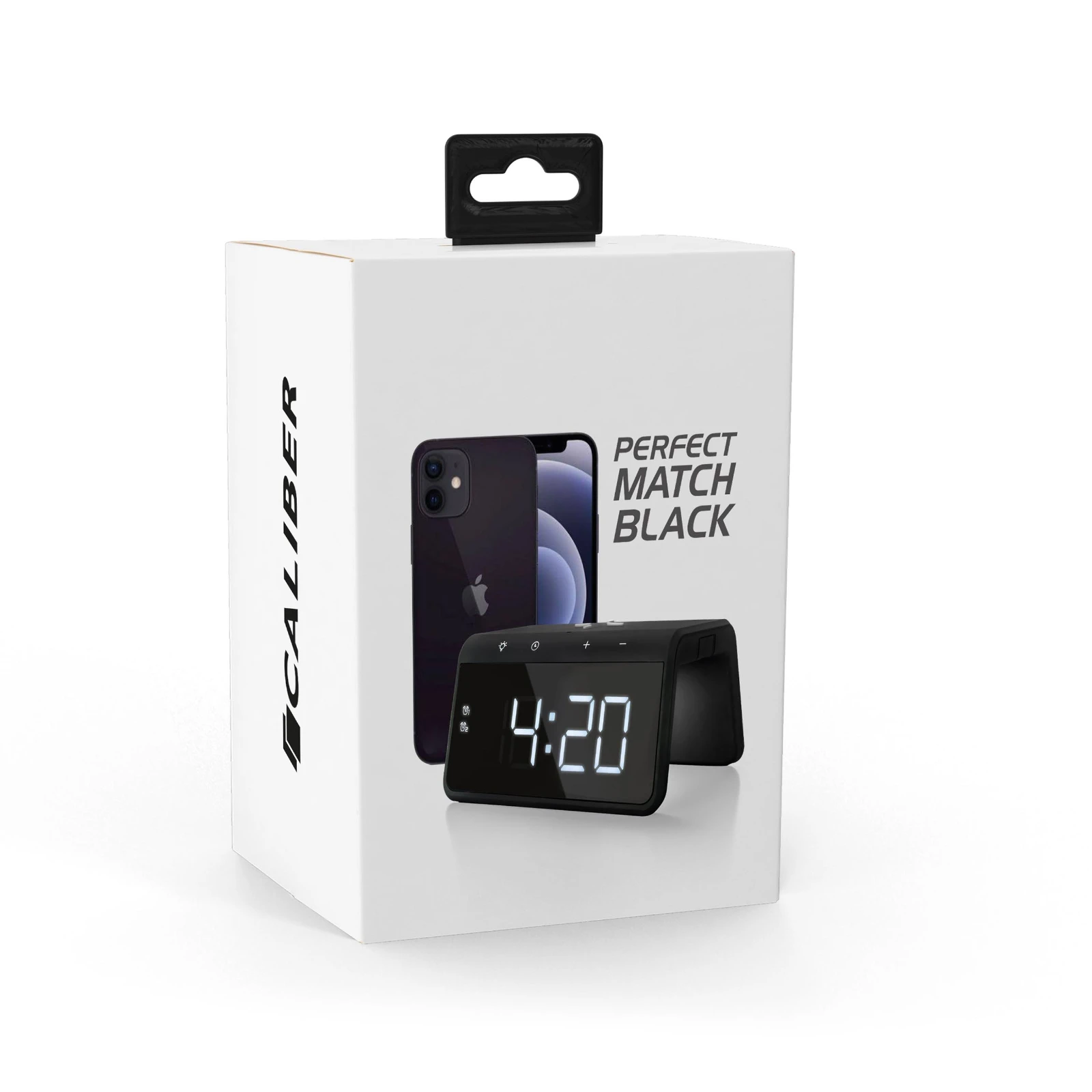 Caliber Digitale Wekker + Draadloze Lader - Zwart