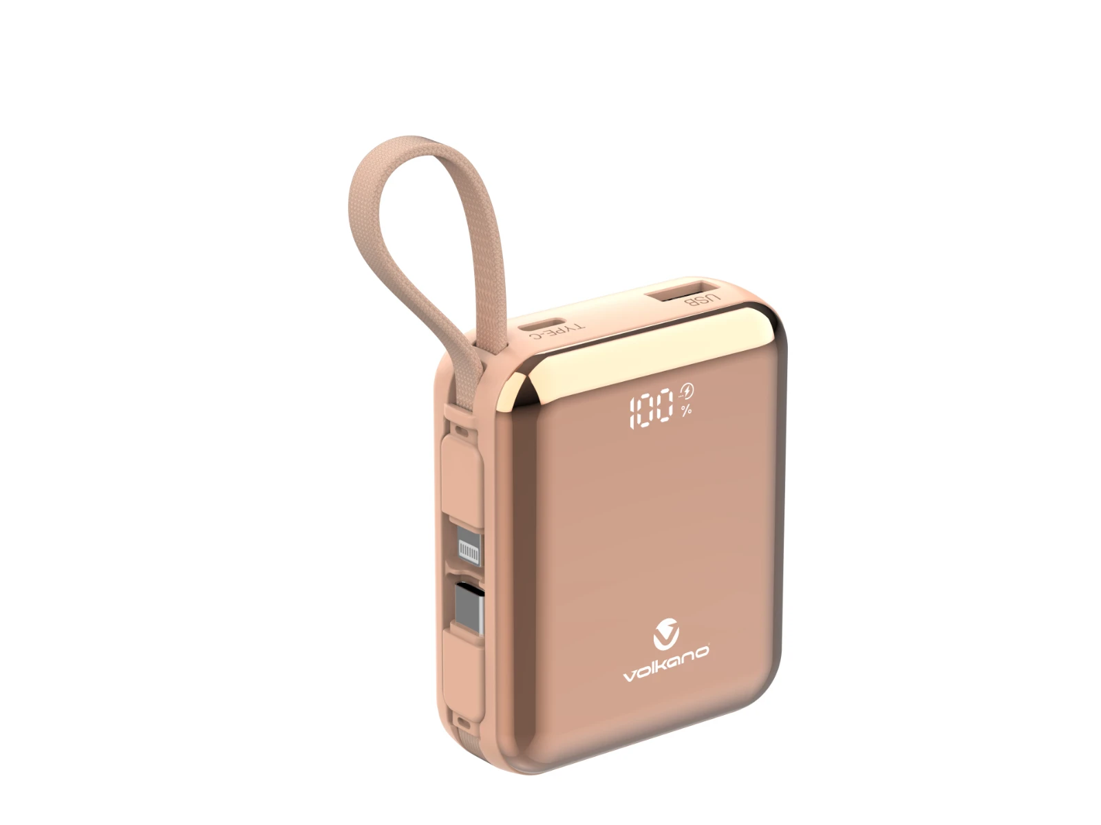 Volkano Solace Powerbank – 10000 mAh / 38.5 Wh – Roségoud