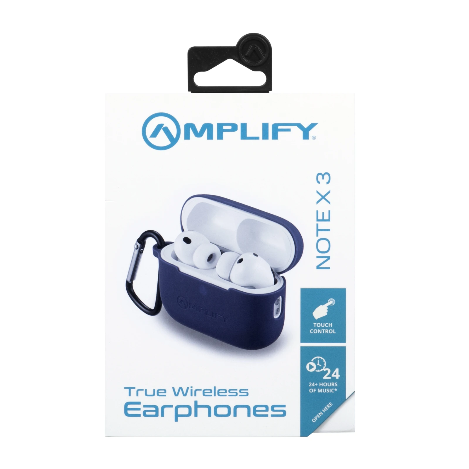 Amplify Note X 3 Draadloze oordopjes – Wit-blauw