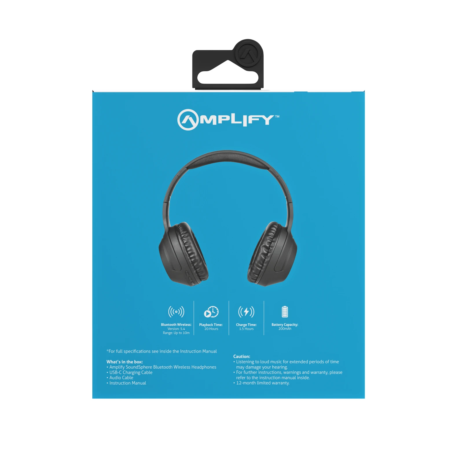 Amplify SoundSphere Draadloze koptelefoon – Zwart