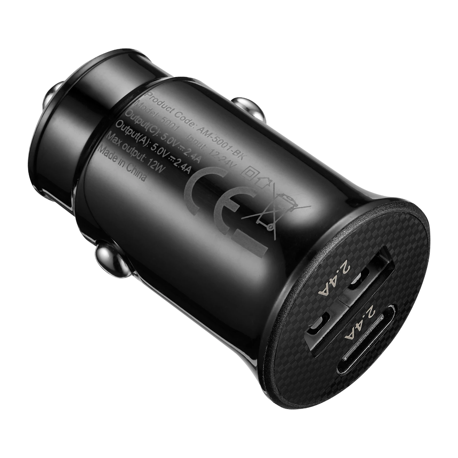 Amplify Voltix USB-autolader – 12 W – USB-A + USB-C