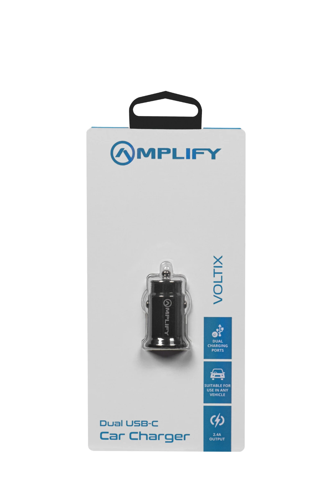 Amplify Voltix USB-autolader – 12 W – USB-A + USB-C