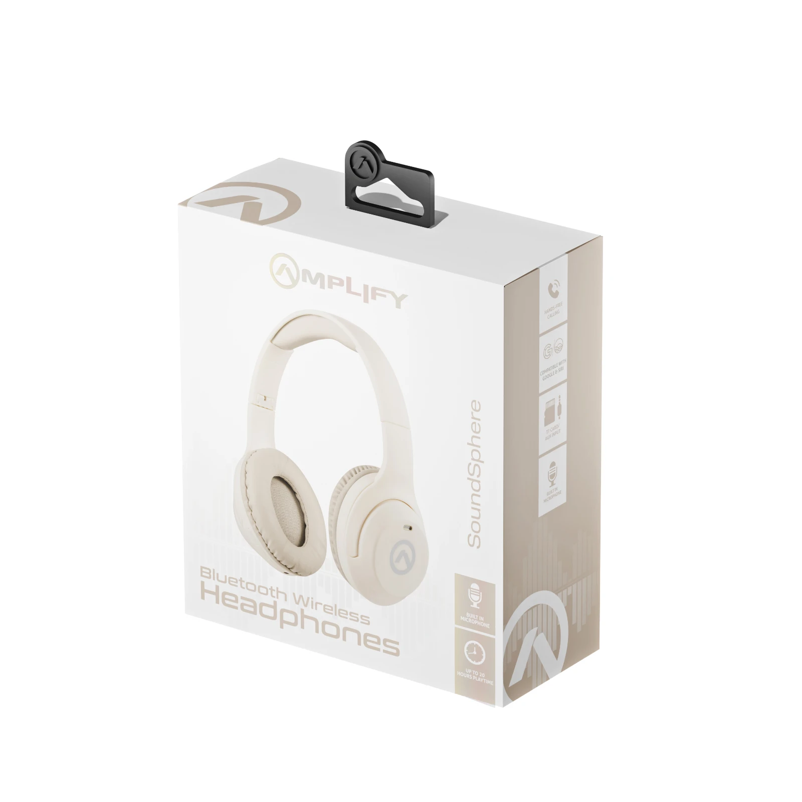 Amplify SoundSphere Draadloze koptelefoon – Crème