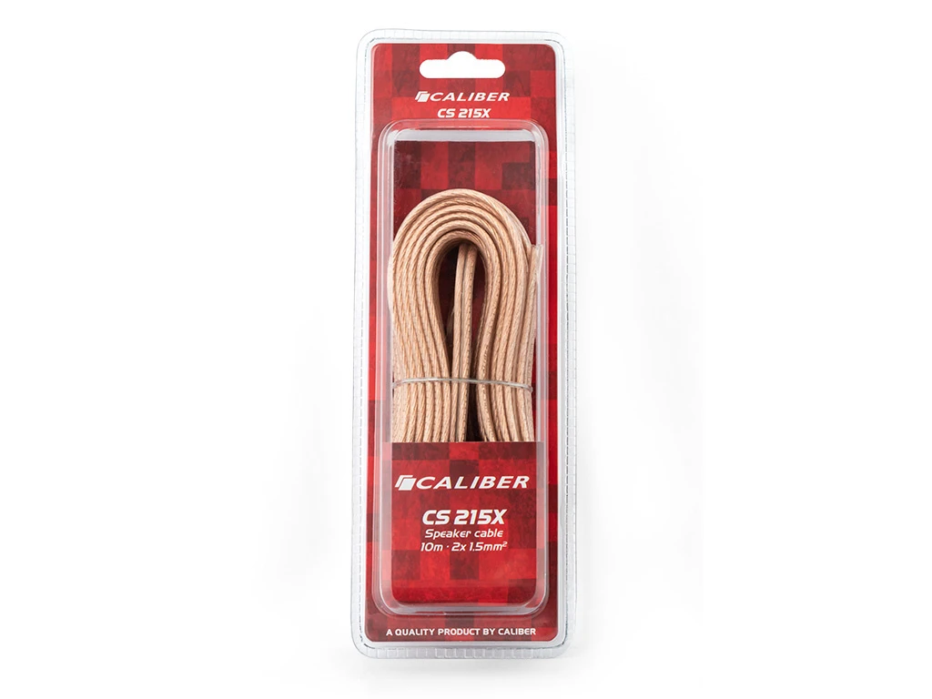 Caliber CS215X Speakerkabel – 10 m – Transparant