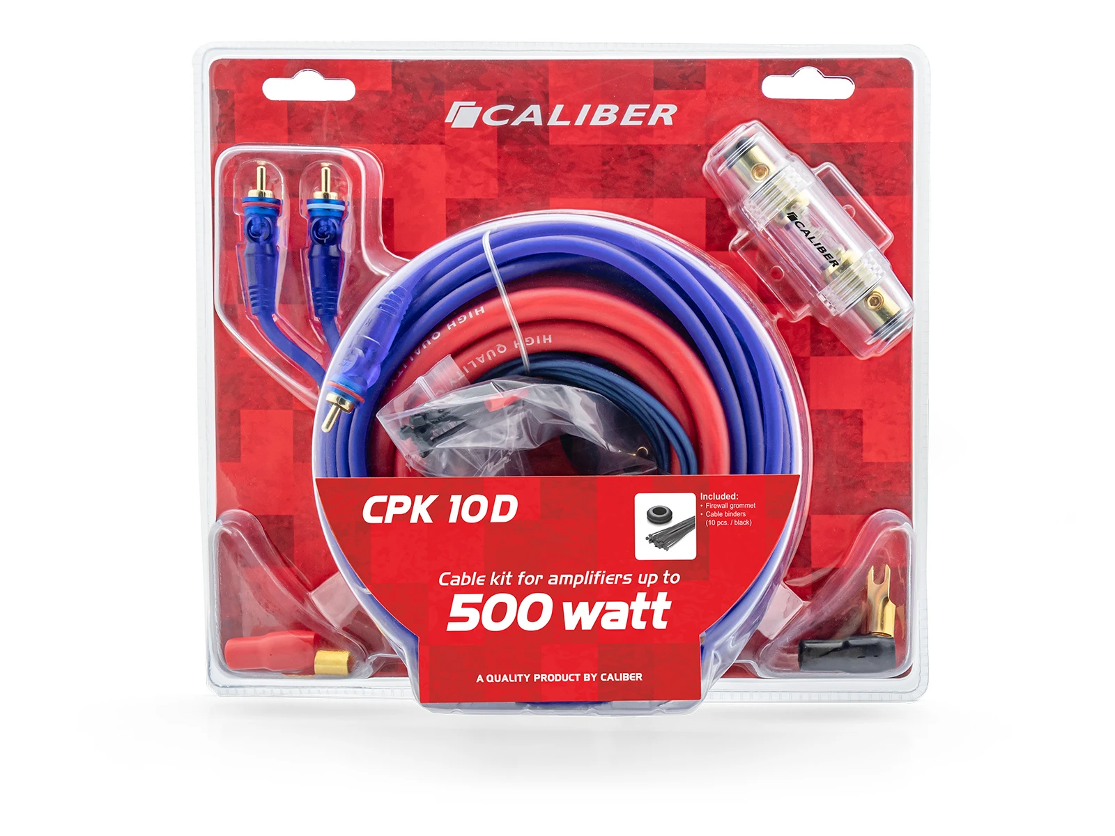 Caliber Kabelset voor versterker 10mm - 500W