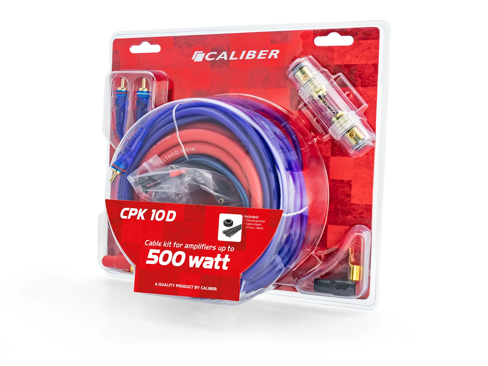 Caliber Kabelset voor versterker 10mm - 500W