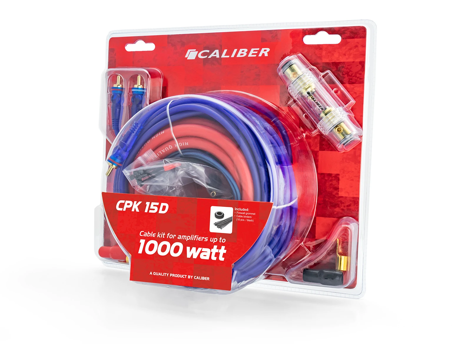Caliber Kabelset voor versterker 15mm - 1000W