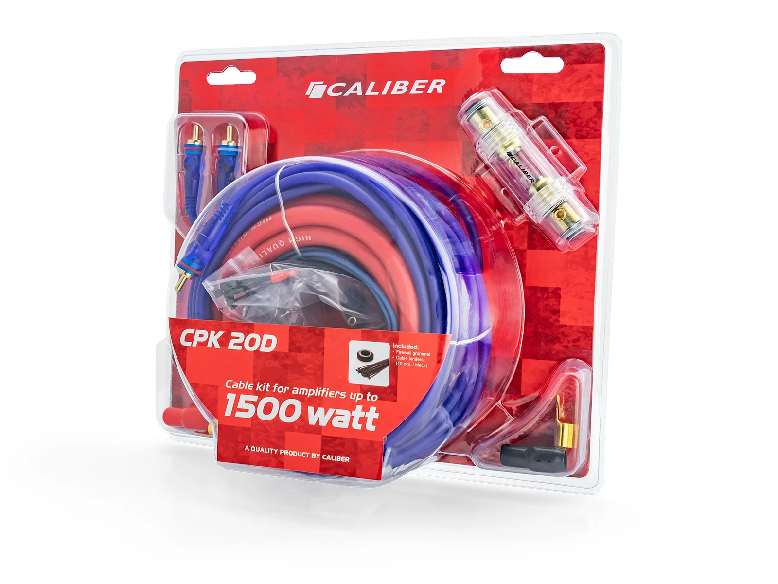 Caliber Kabelset voor versterker 20mm - 1500W