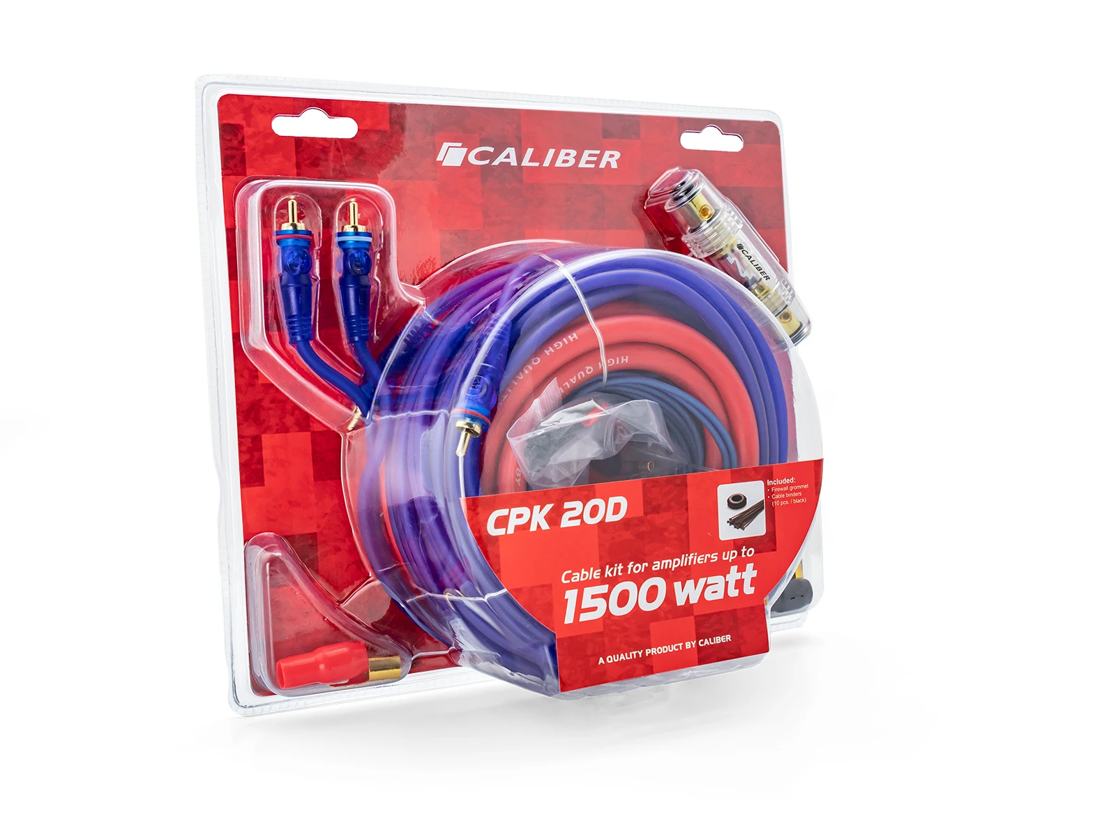 Caliber Kabelset voor versterker 20mm - 1500W