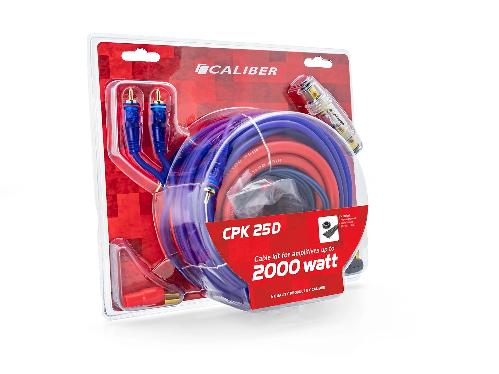 Caliber Kabelset voor versterker 25mm - 2000W