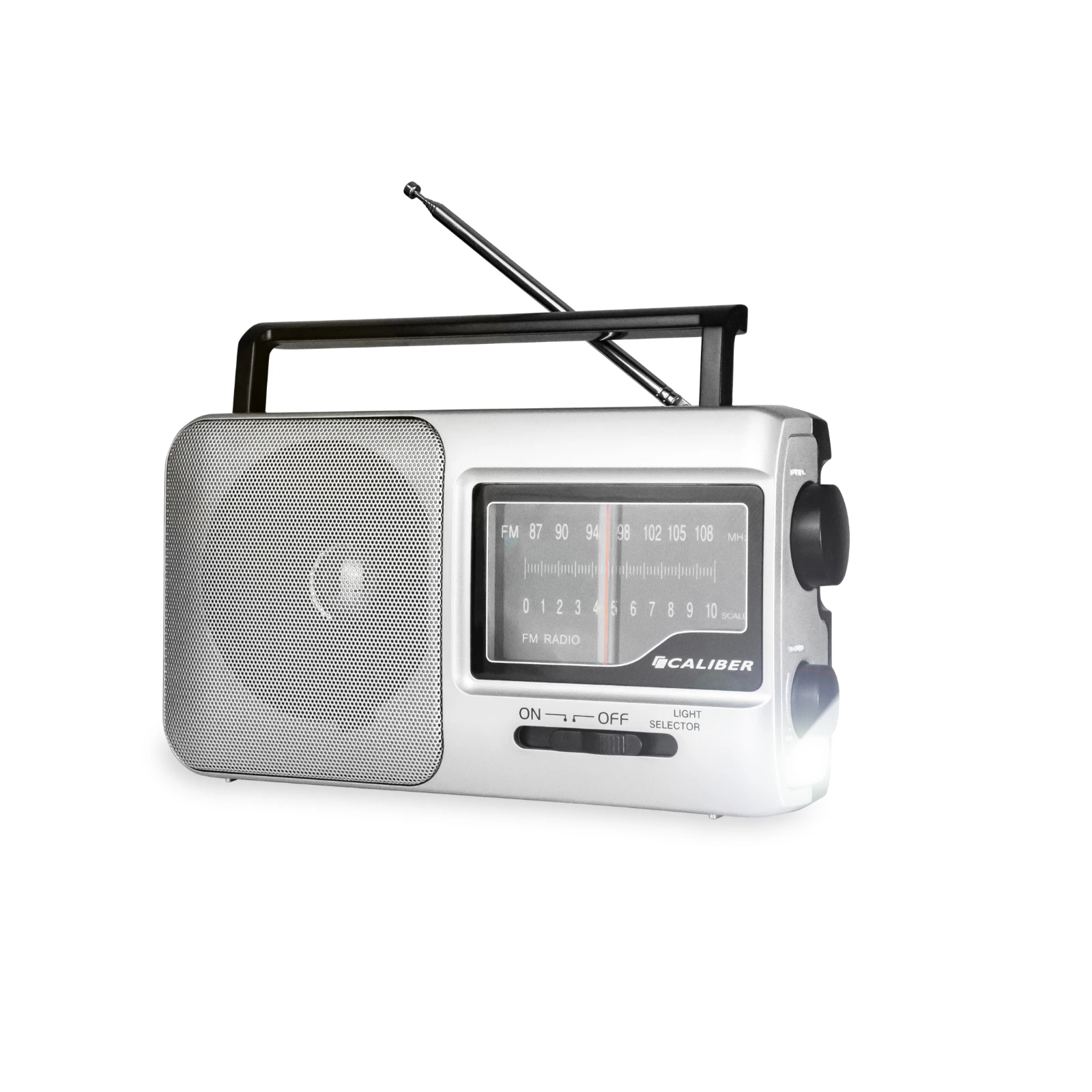 Caliber HPG317R Draagbare radio – 2 W – FM 87.5–108 MHz – Grijs