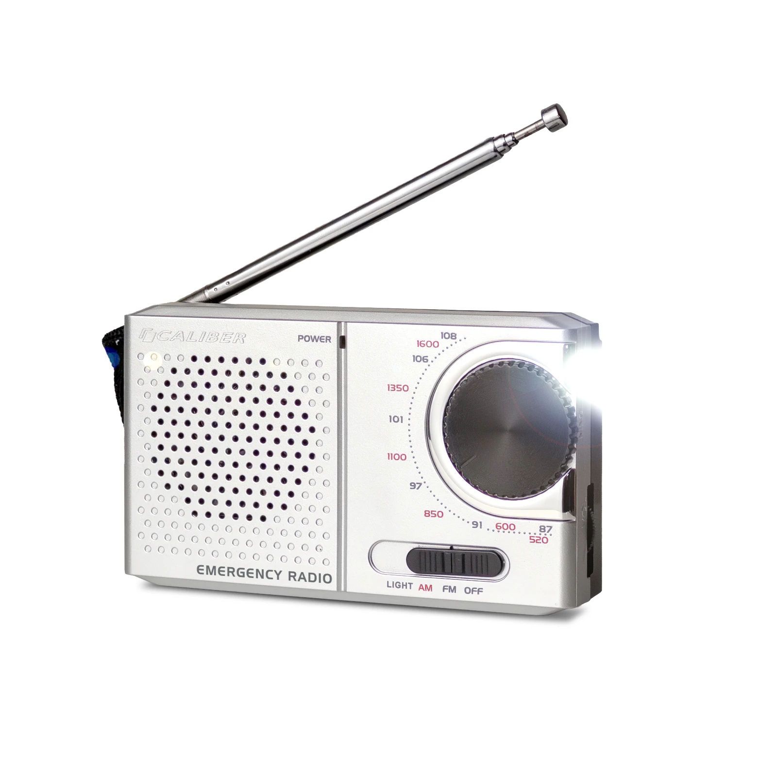 Caliber HPG311R Draagbare radio – 0.5 W – AM / FM – Zilver