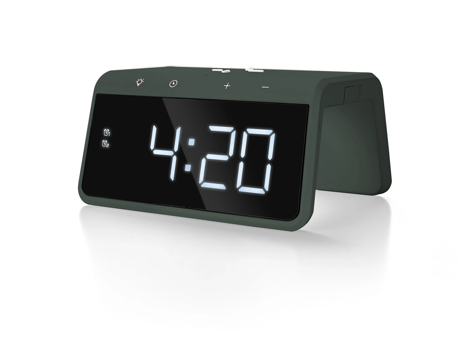 Caliber Digitale Wekker + Draadloze Lader - Groen