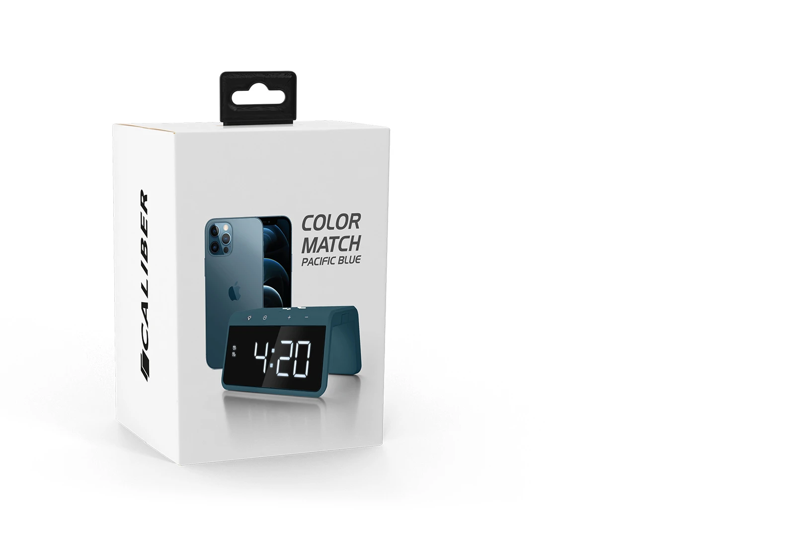 Caliber Digitale Wekker + Draadloze Lader - Blauw